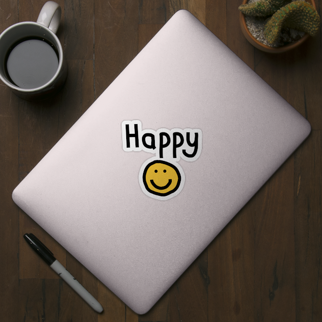 Happy with Smiley Face by ellenhenryart